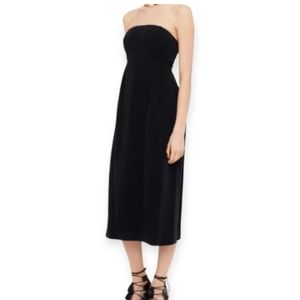 NWT Club Monaco Strapless Midi Dress with Sheer Cutouts